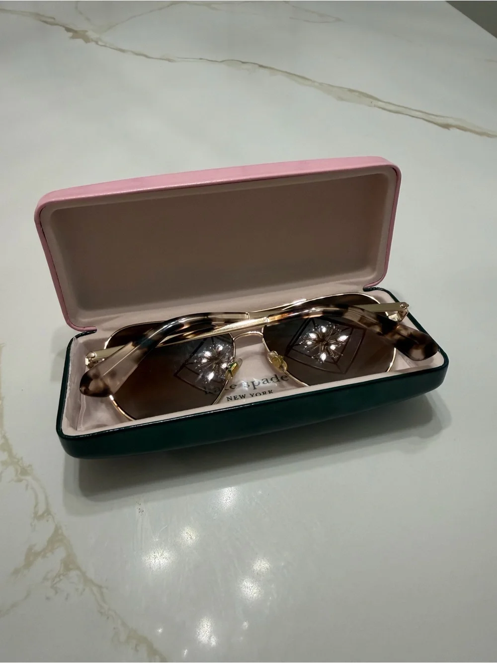 Kate Spade Sunglasses in Pink and Gold - Women Accessories